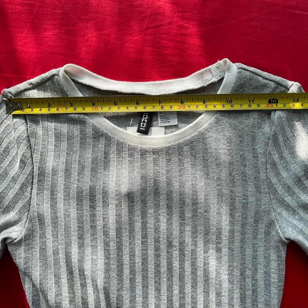 H&M Rib aling Dress in Gray Size US 4 - Picture 4 of 7